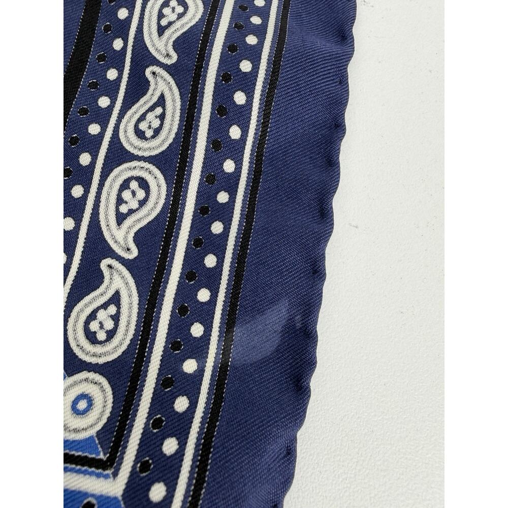 Hermes Buckle Print Bandana in Blue 100% Silk - Picture 8 of 9